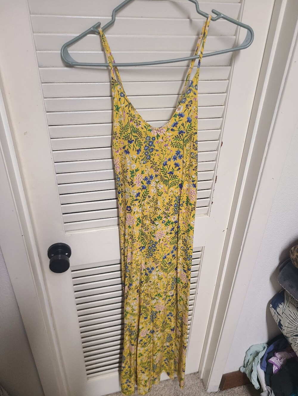 Old Navy Yellow Floral Flower Print Maxi Dress